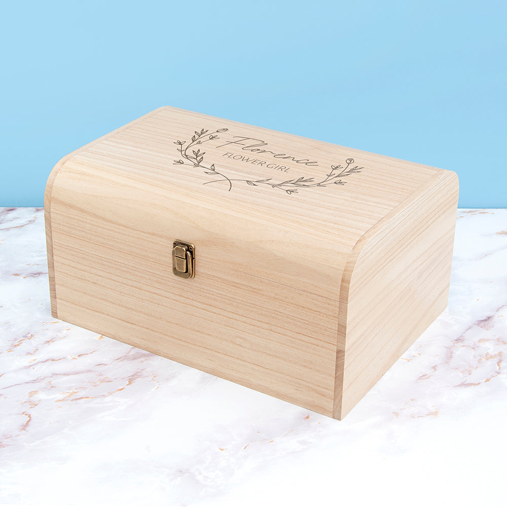 Personalised Wedding Party Keepsake Chest