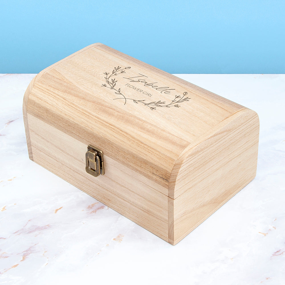 Personalised Wedding Party Keepsake Chest