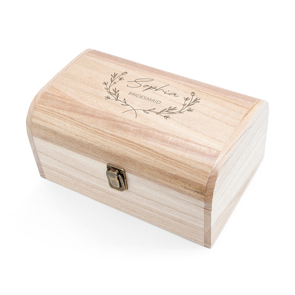 Personalised Wedding Party Keepsake Chest