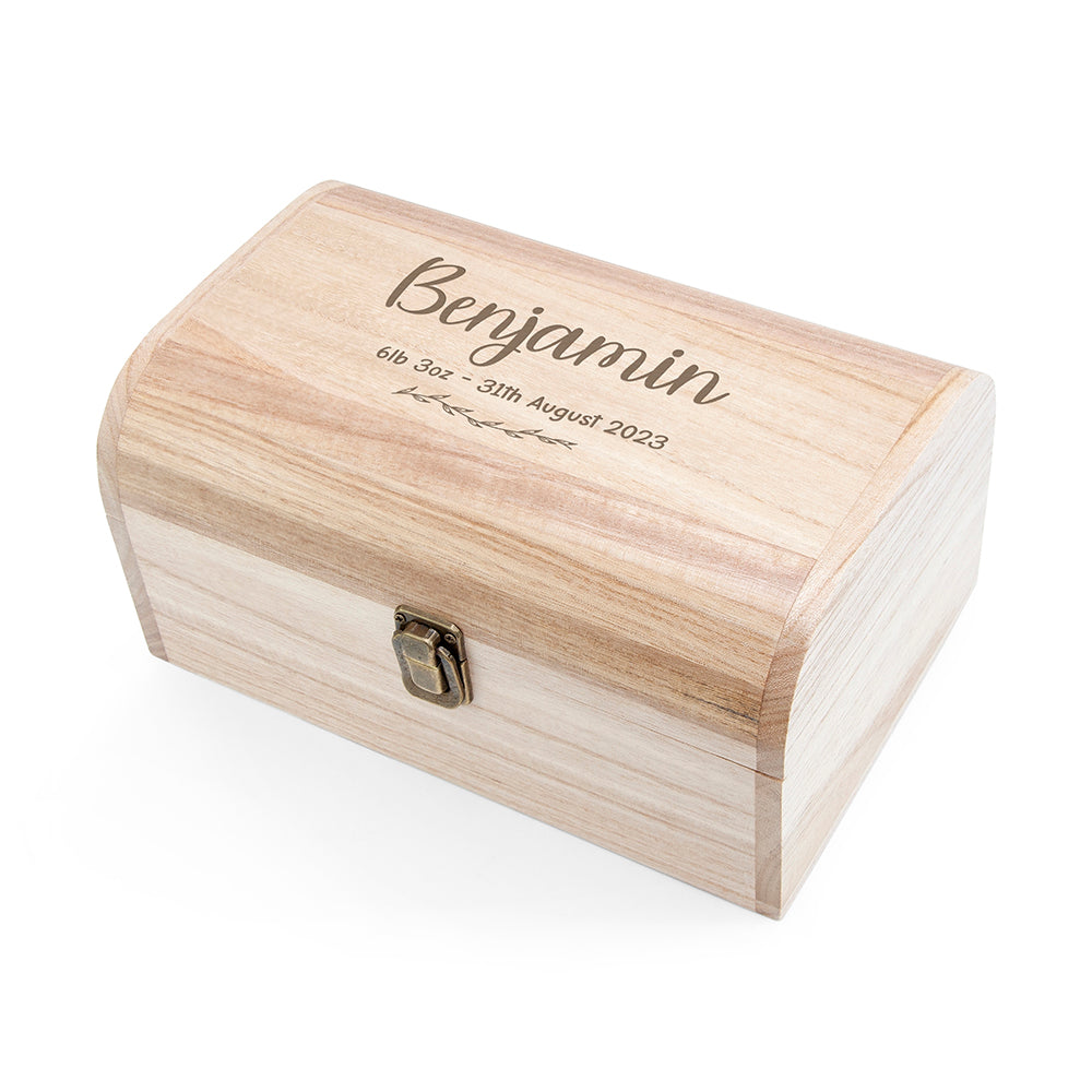 Personalised New Baby Keepsake Chest