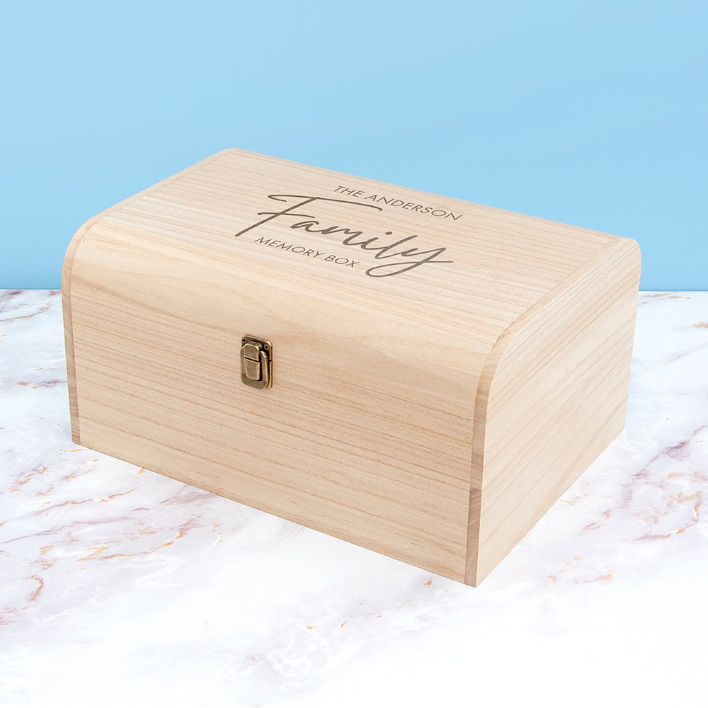 Personalised Our Family Keepsake Chest