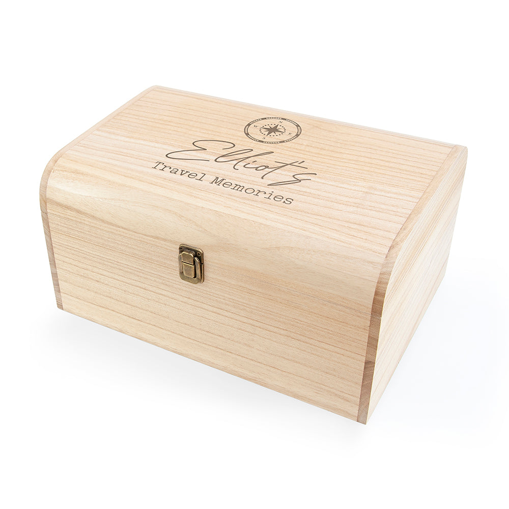 Personalised Travel Memories Keepsake Chest
