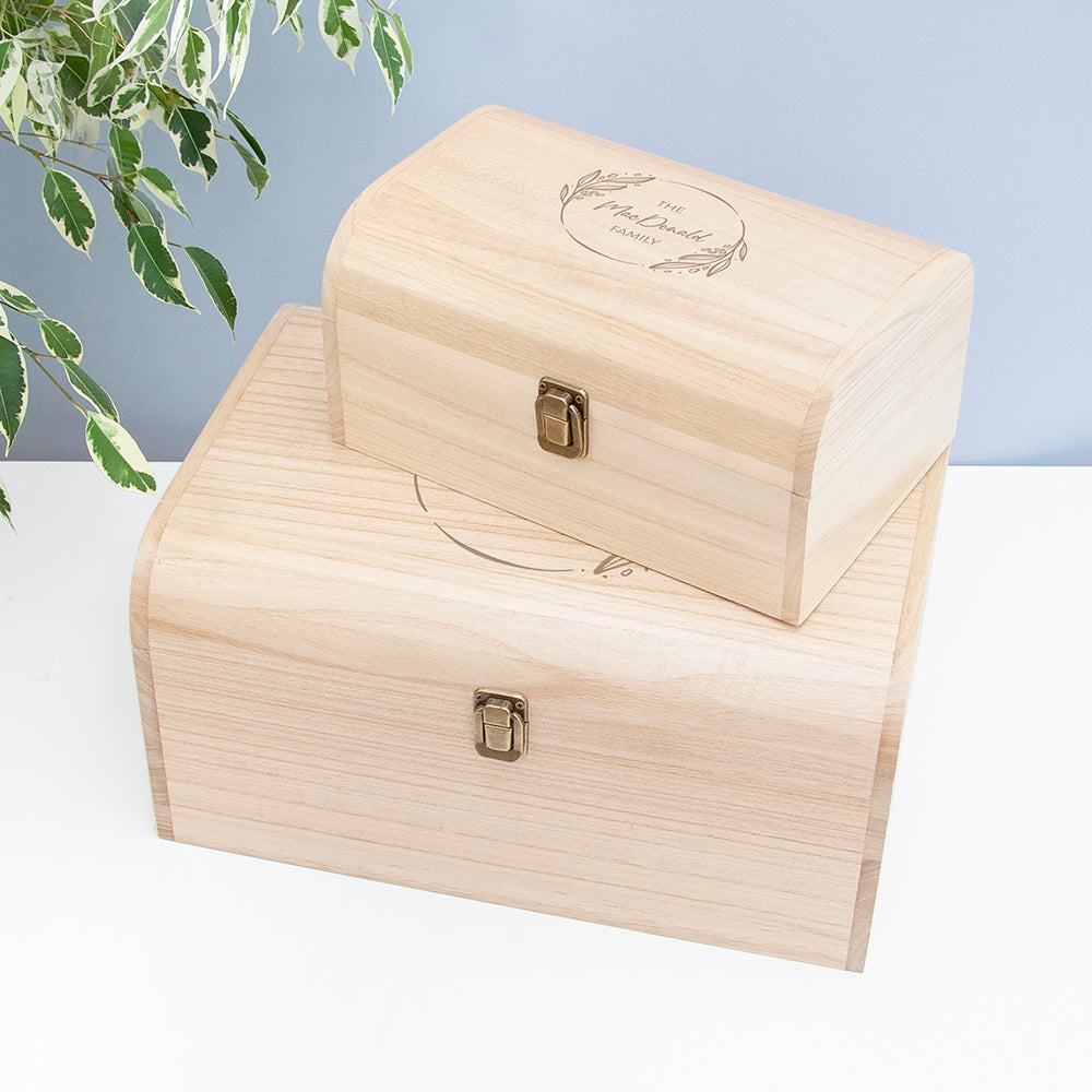 Personalised Family Christmas Keepsake Chest