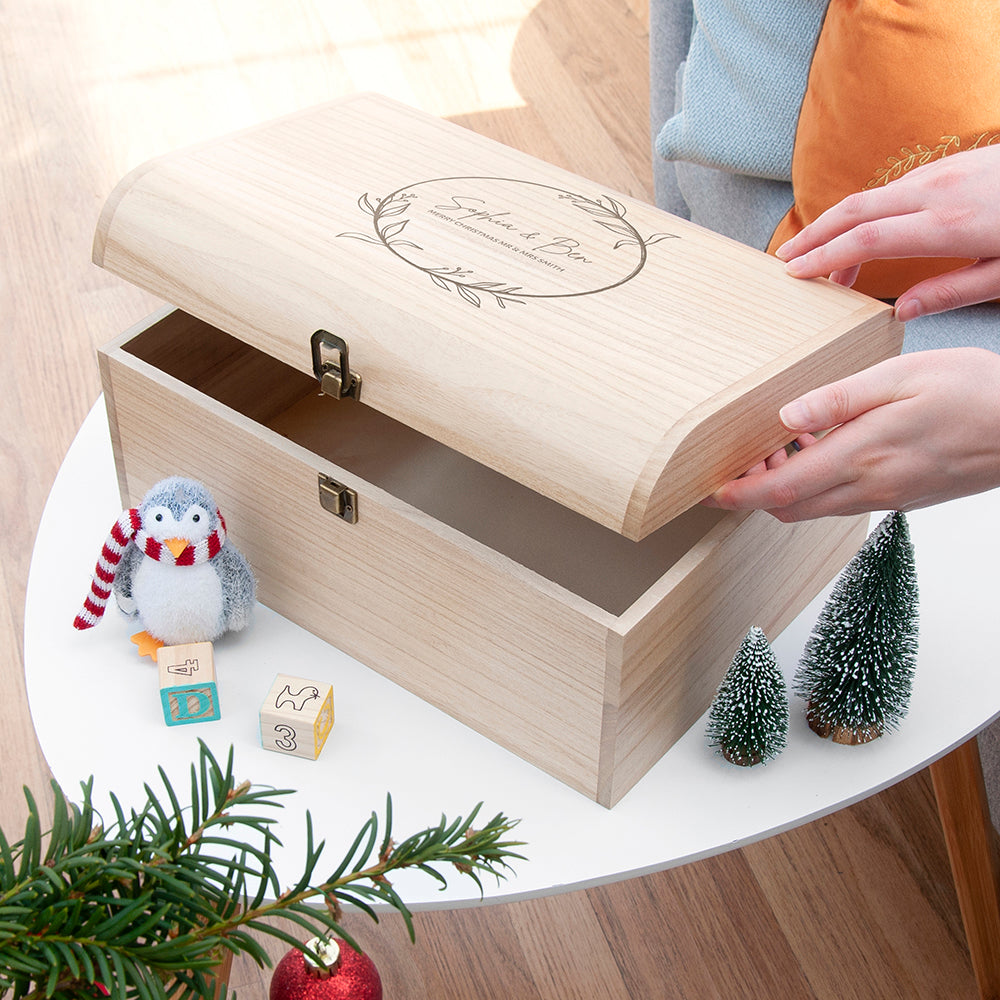 Personalised Couple's Christmas Keepsake Chest