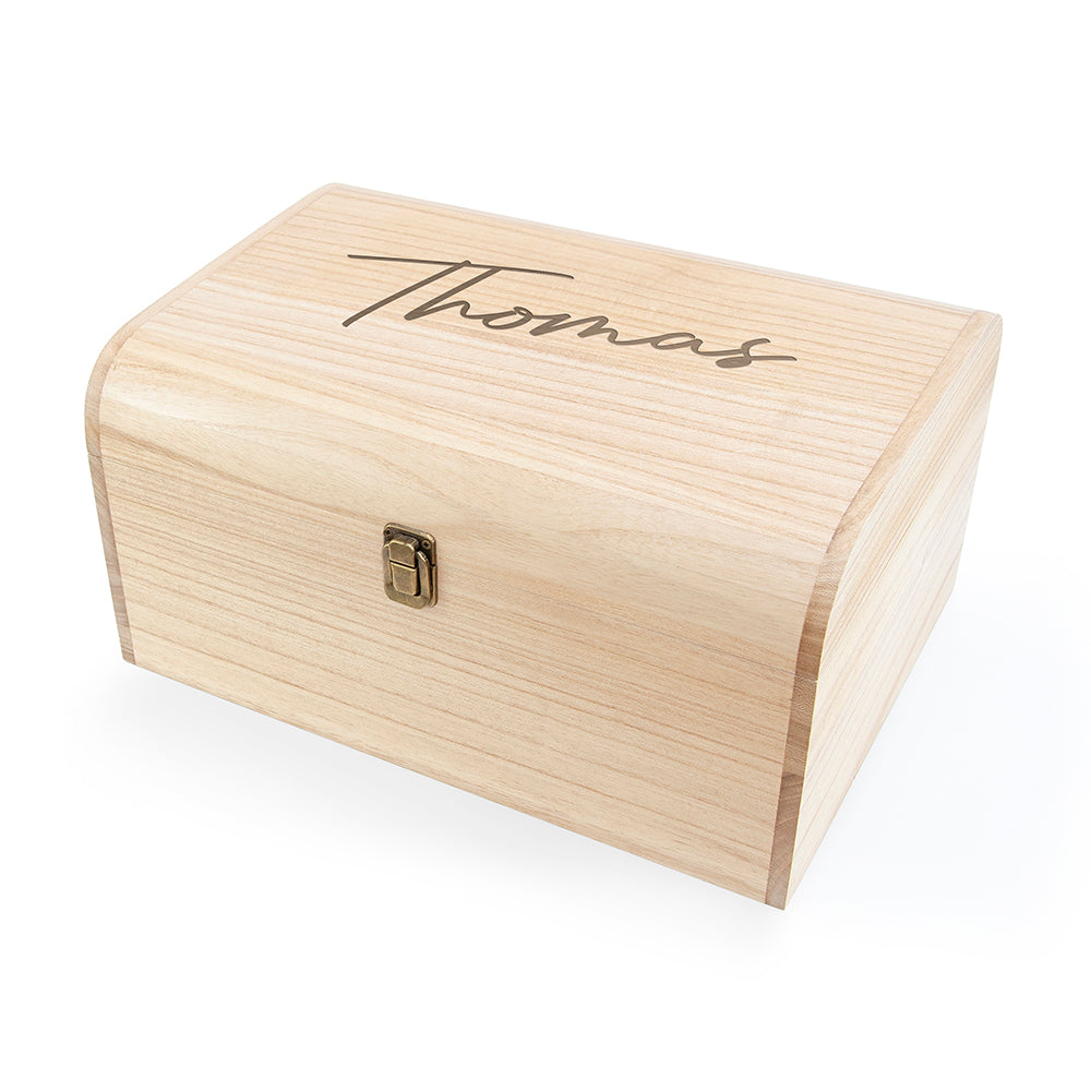 Personalised Engraved Name Keepsake Chest