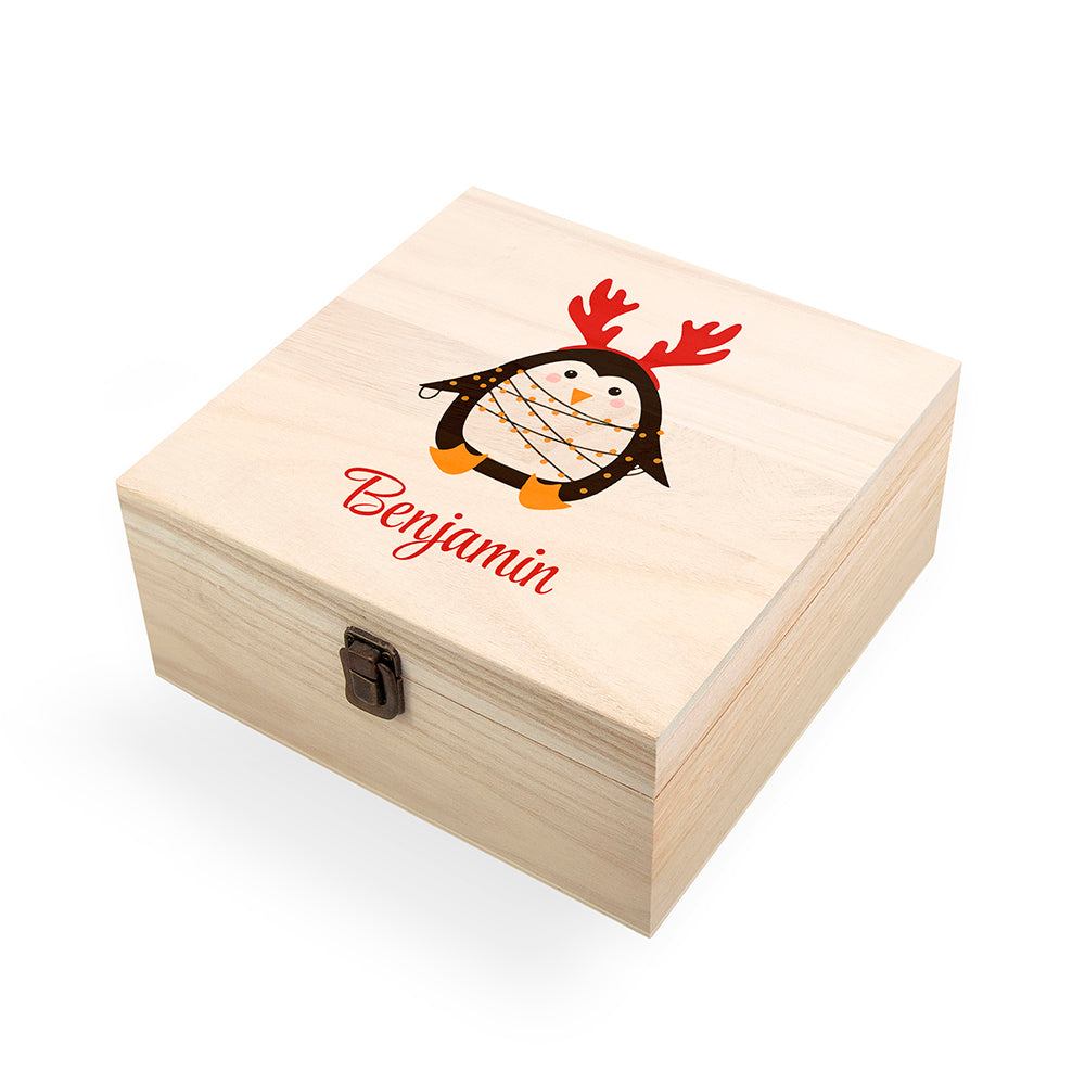 Personalised Festive Penguin Christmas Eve Box