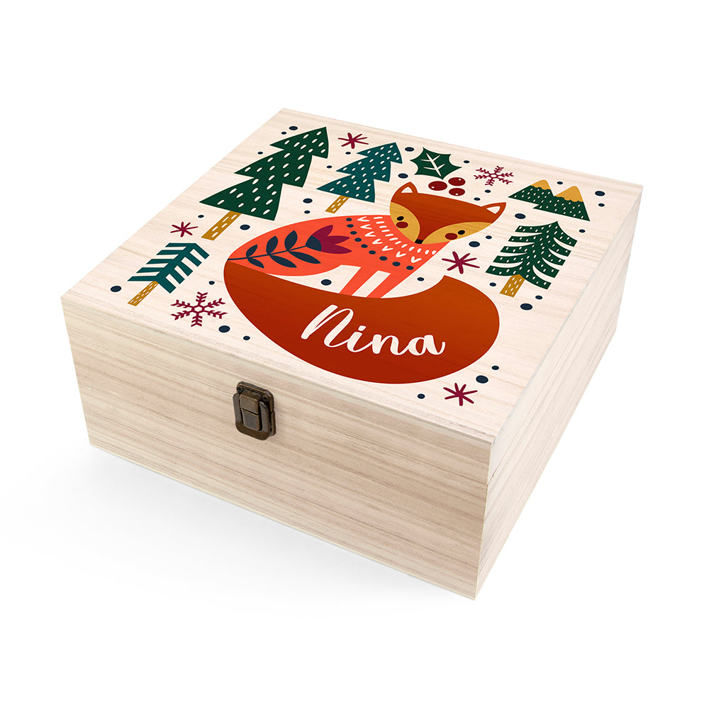 Personalised Scandi Fox Christmas Eve Box