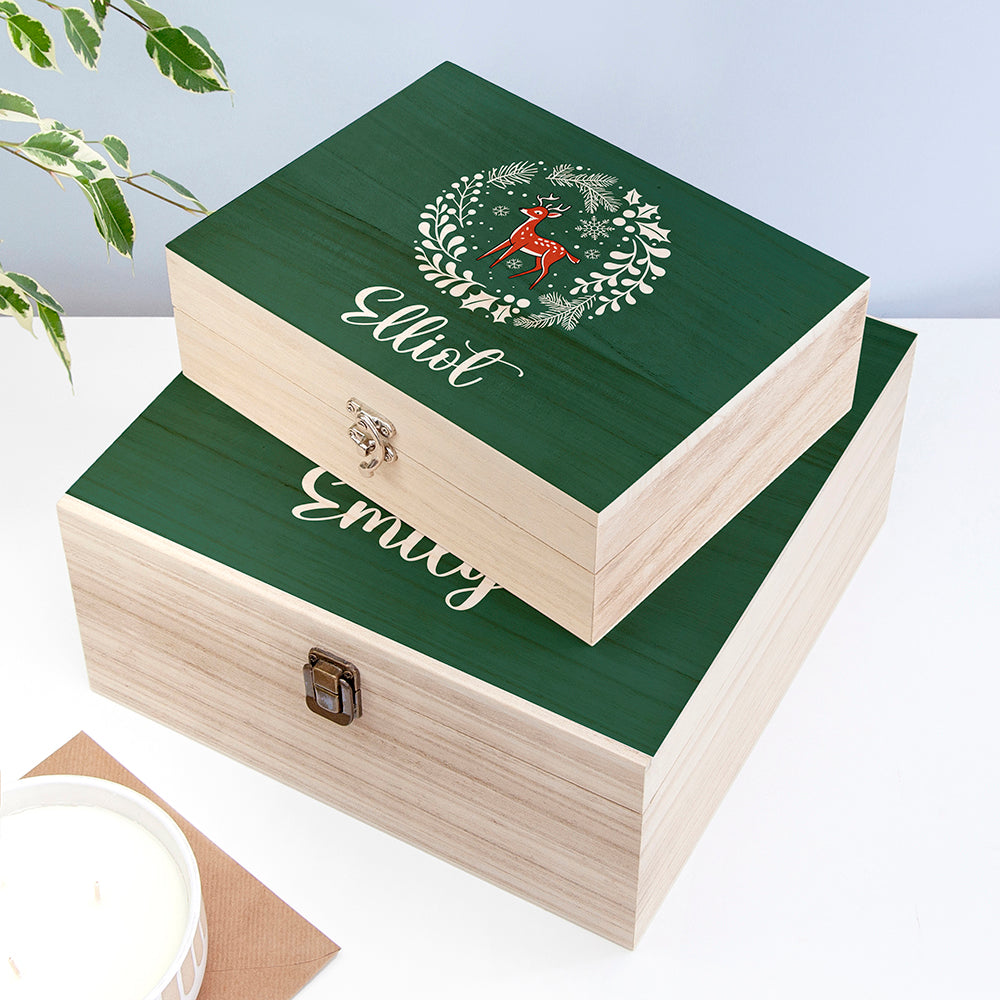 Personalised Woodland Deer Christmas Eve Box