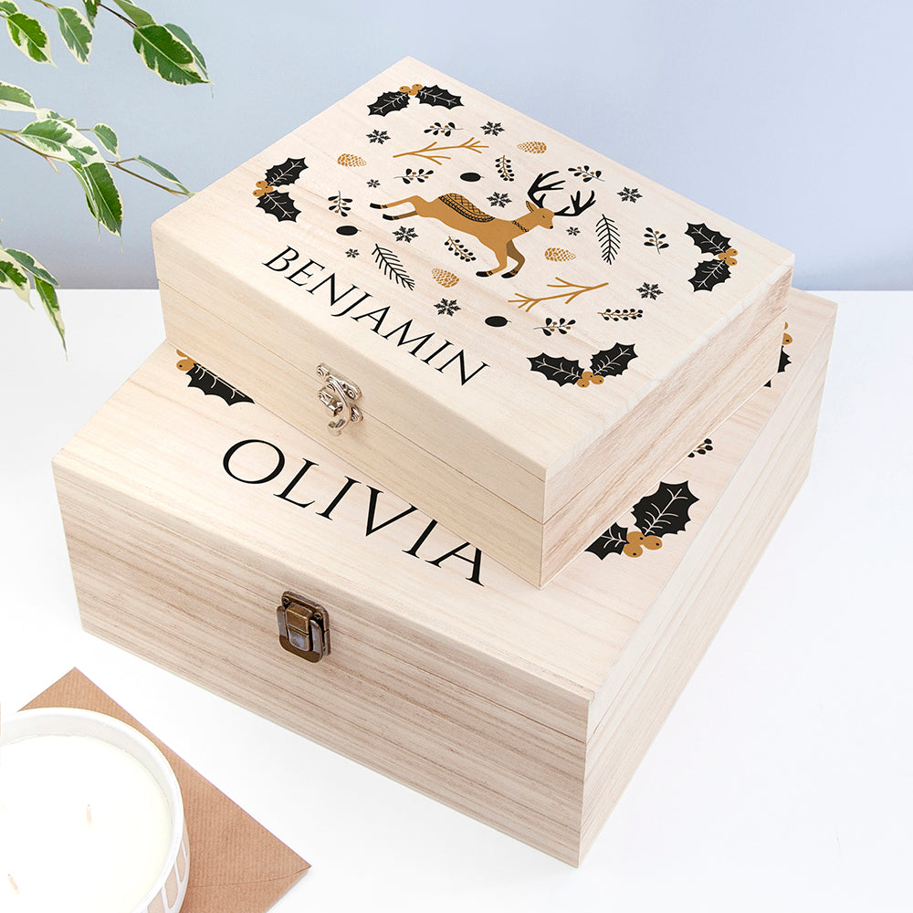 Personalised Scandi Deer Christmas Eve Box