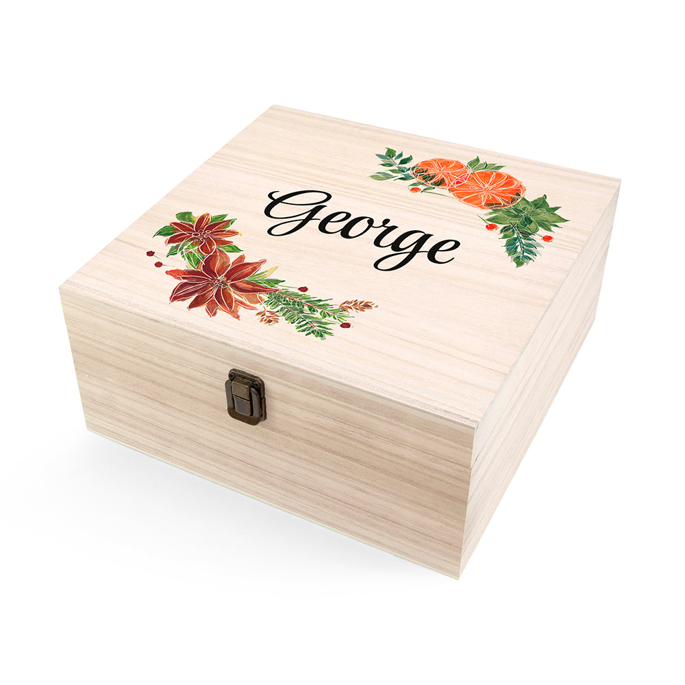 Personalised Festive Garland Christmas Eve Box