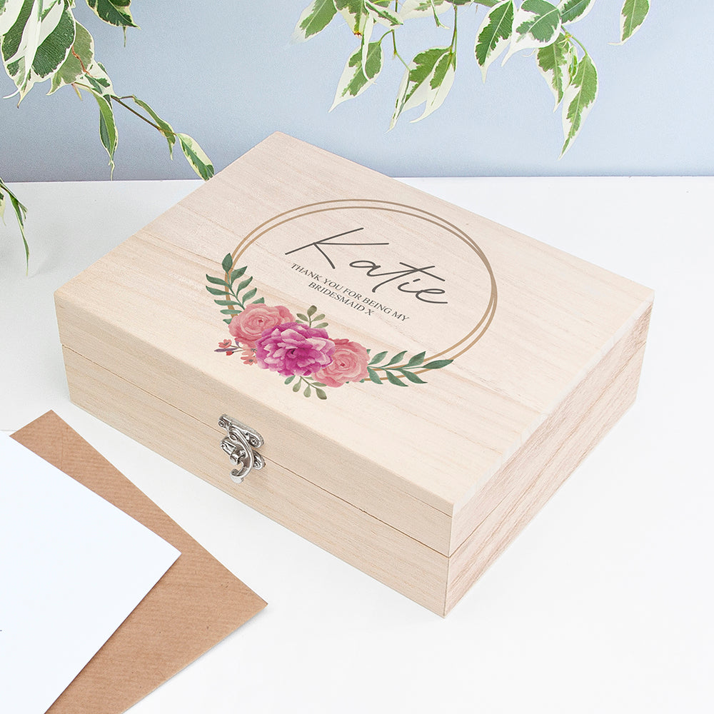 Personalised Wedding Party Memory Box