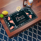 Personalised Blooming Gin Bar Mat