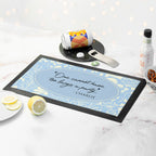 Personalised Classic Floral Quote Bar Mat