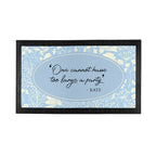 Personalised Classic Floral Quote Bar Mat