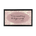 Personalised Classic Floral Quote Bar Mat