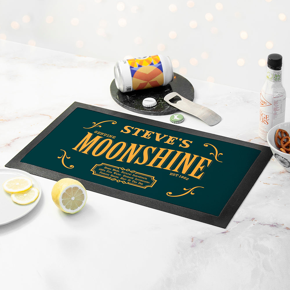 Personalised Moonshine Bar Mat