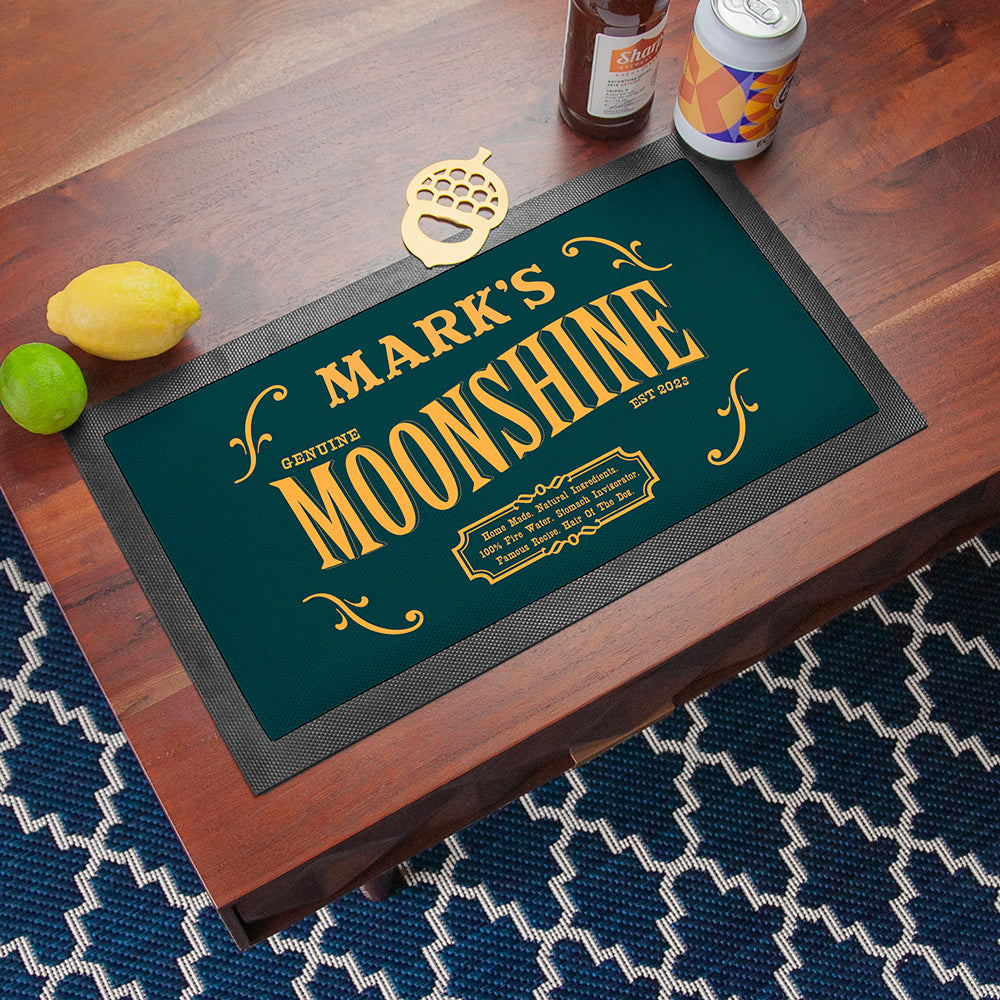 Personalised Moonshine Bar Mat