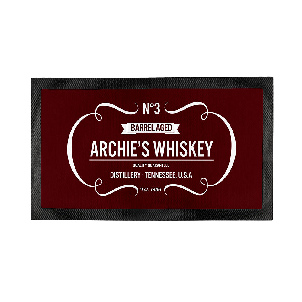 Personalised Vintage Whiskey Bar Mat