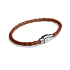 Personalised Men's Celtic Trinity Woven Leather Bracelet