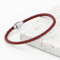 Personalised Men's Infinity Woven Leather Bracelet