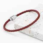 Personalised Men's Infinity Woven Leather Bracelet