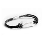 Personalised Men's Roman Numerals Statement Leather Bracelet