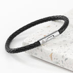 Personalised Men's Celtic Trinity Capsule Leather Bracelet