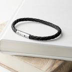 Personalised Men's Celtic Trinity Capsule Leather Bracelet