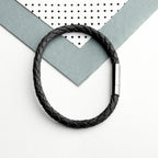 Personalised Men's Celtic Trinity Capsule Leather Bracelet
