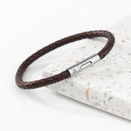 Personalised Men's Celtic Trinity Capsule Leather Bracelet