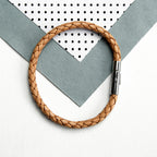 Personalised Men's Celtic Trinity Capsule Leather Bracelet