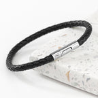 Personalised Men's Infinity Capsule Leather Bracelet