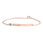 Personalised Birth Flower Swarovski Crystal Rose Gold Bracelet
