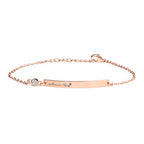 Personalised Birth Flower Swarovski Crystal Rose Gold Bracelet