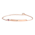 Personalised Birth Flower Swarovski Crystal Rose Gold Bracelet