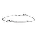 Personalised Silver Birth Flower Swarovski Crystal Bracelet