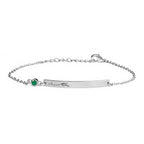 Personalised Silver Birth Flower Swarovski Crystal Bracelet