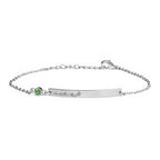 Personalised Silver Birth Flower Swarovski Crystal Bracelet