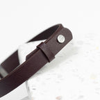 Personalised Men's Soho Tag Message Brown Leather Bracelet