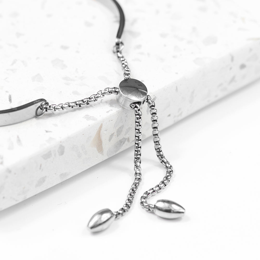 Personalised Silver Affirmation Bangle Bracelet