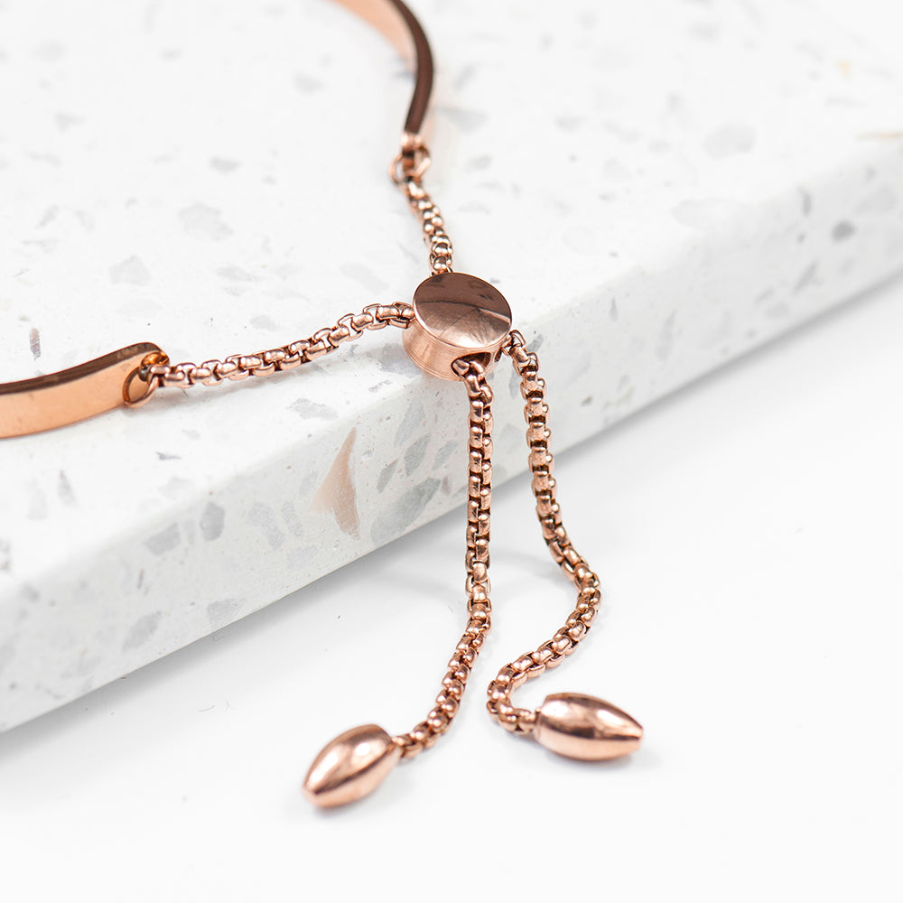 Personalised Rose Gold Affirmation Bangle Bracelet