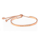 Personalised Rose Gold Affirmation Bangle Bracelet