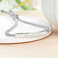 Personalised Silver Identity Rope Bracelet