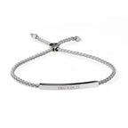 Personalised Silver Identity Rope Bracelet