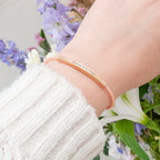 Personalised Rose Gold Identity Rope Bracelet