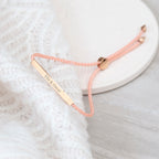 Personalised Rose Gold Identity Rope Bracelet