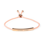 Personalised Rose Gold Identity Rope Bracelet