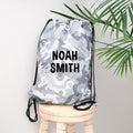 Personalised Kids Camo Drawstring Bag