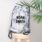 Personalised Kids Camo Drawstring Bag