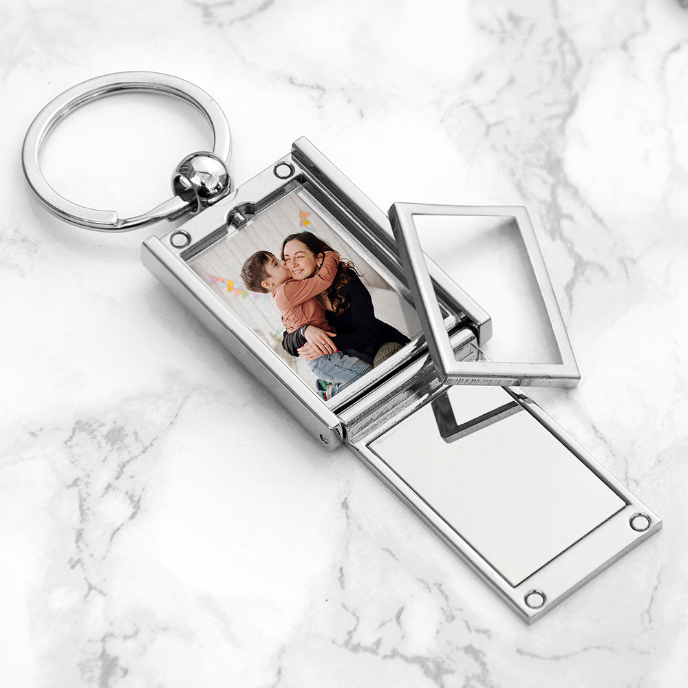 Personalised Birth Flower Frame Keyring